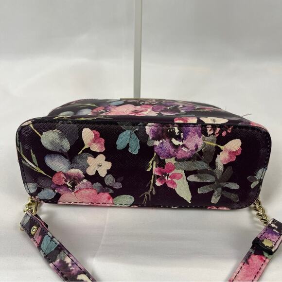 STEVE MADDEN Bmarylin Floral Vegan Leather Medium Crossbody Purse Bag Purple - Picture 7 of 11